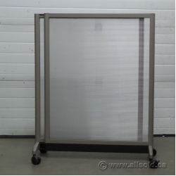 Teknion Expandable Rolling Translucent Panel Office Room Divider Teknion Expandable Rolling Translucent Panel Office Room Divider